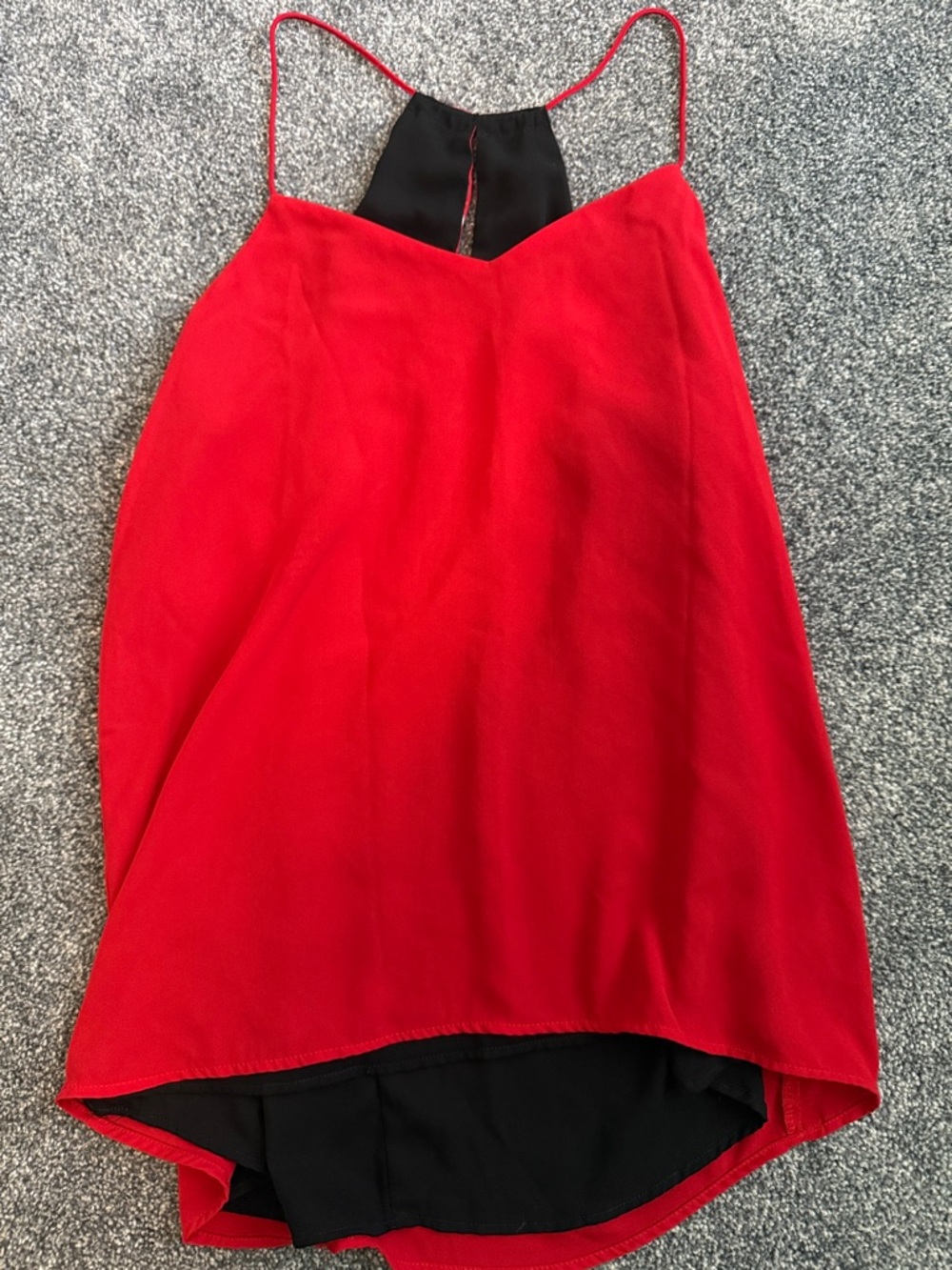 Women’s Express Red/black sheer spaghetti straps tank top size small